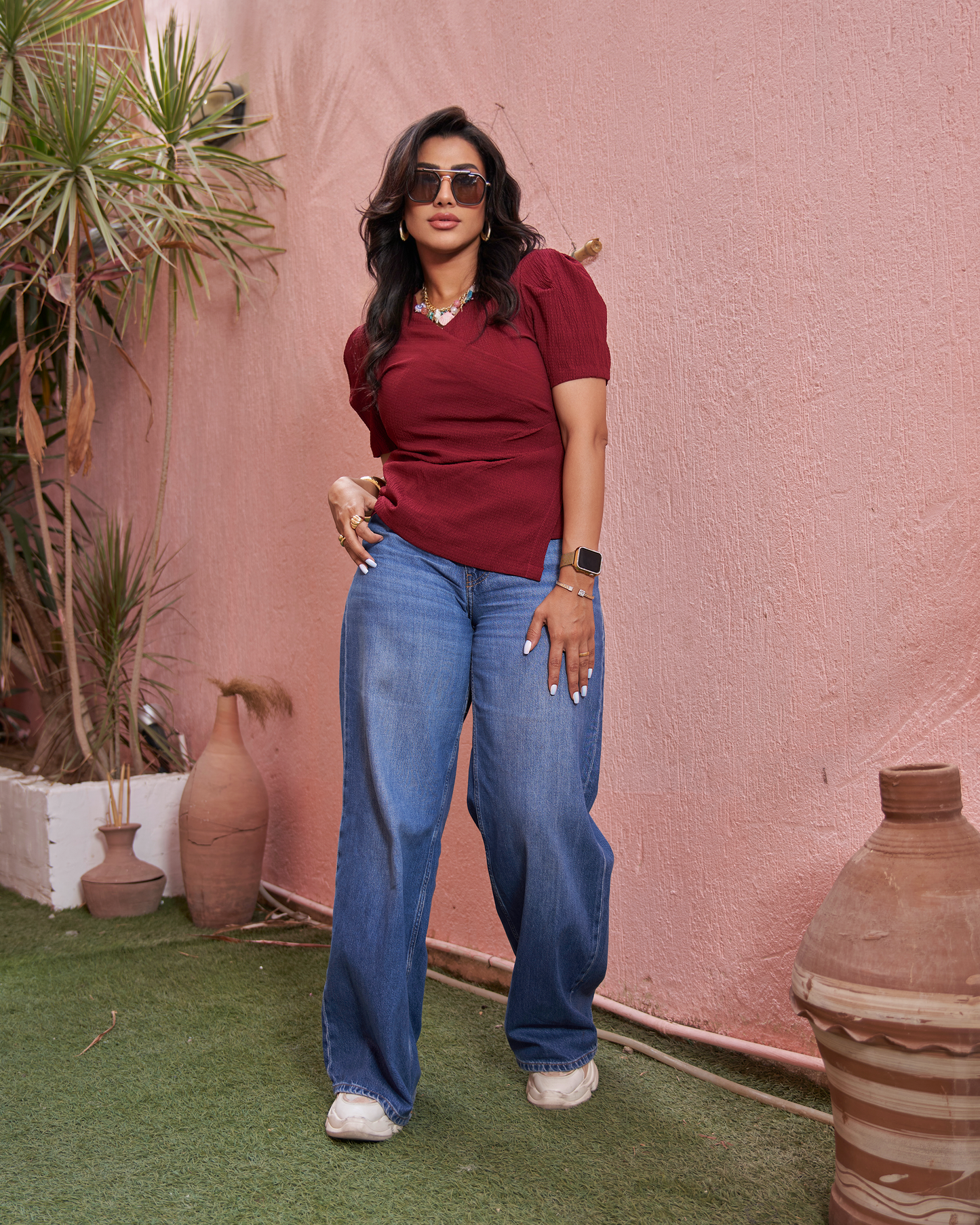 Burgundy Blouse