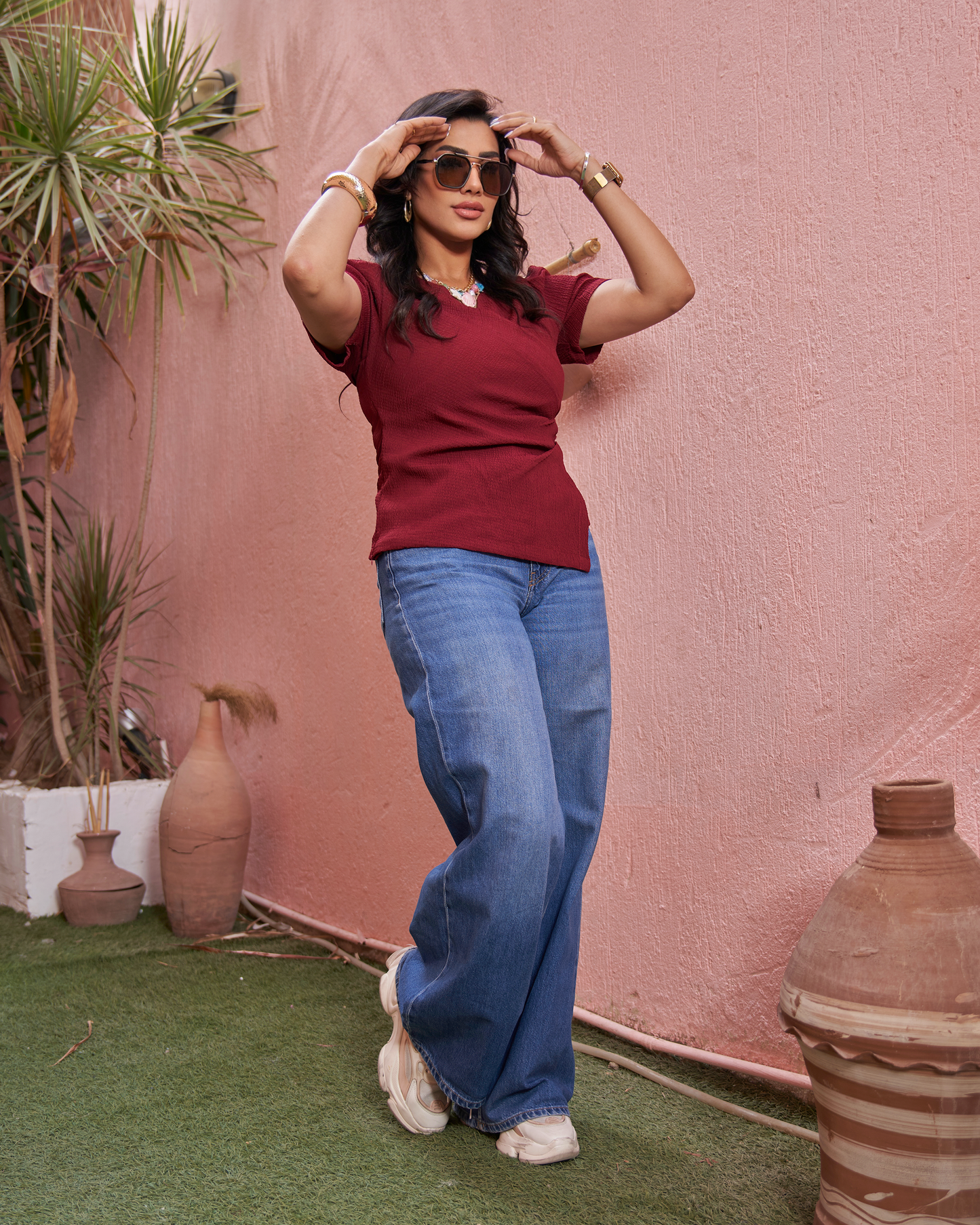 Burgundy Blouse