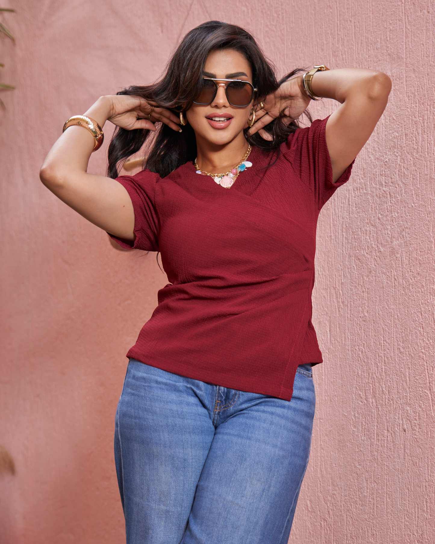 Burgundy Blouse