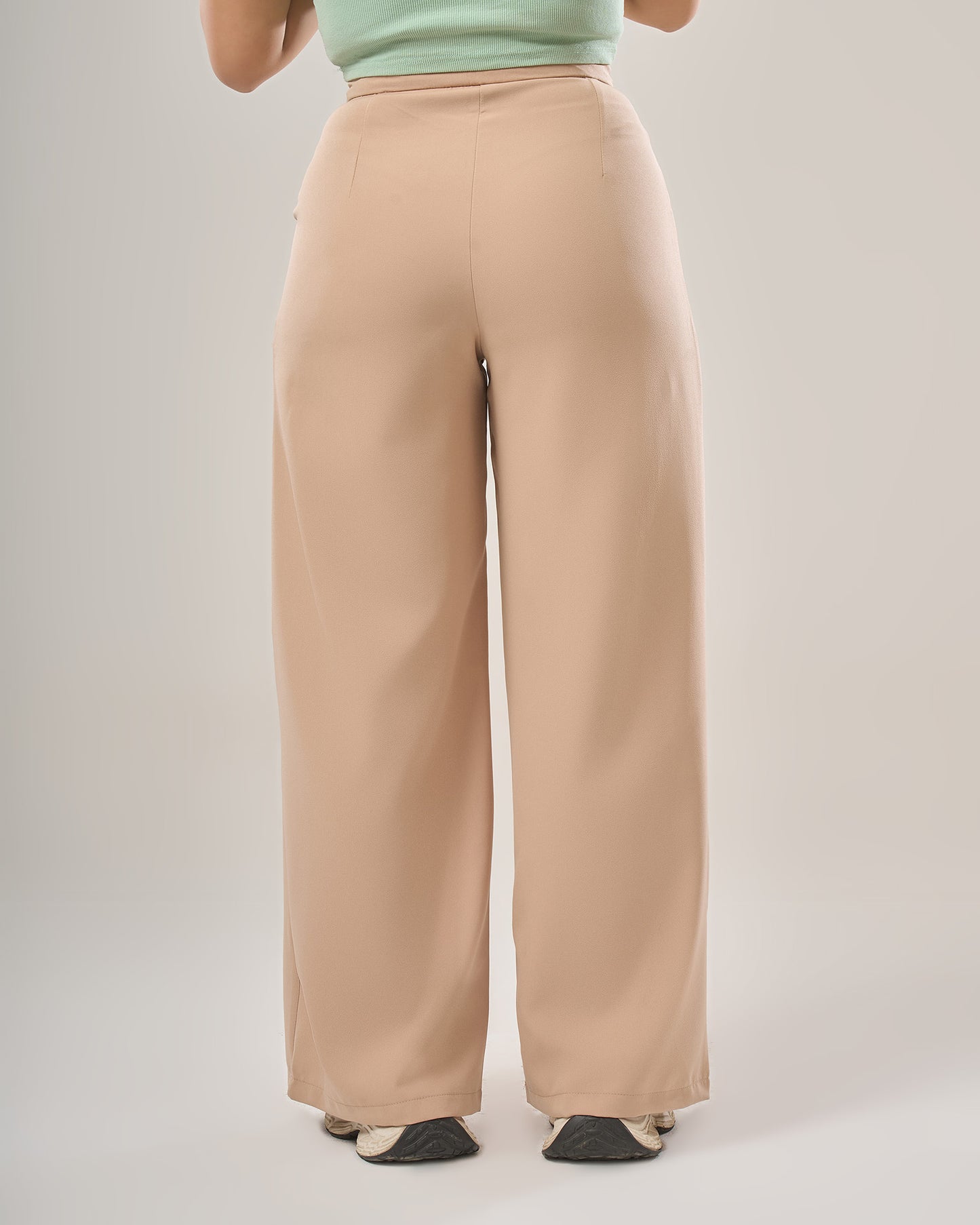 Irregular waist wide leg pants