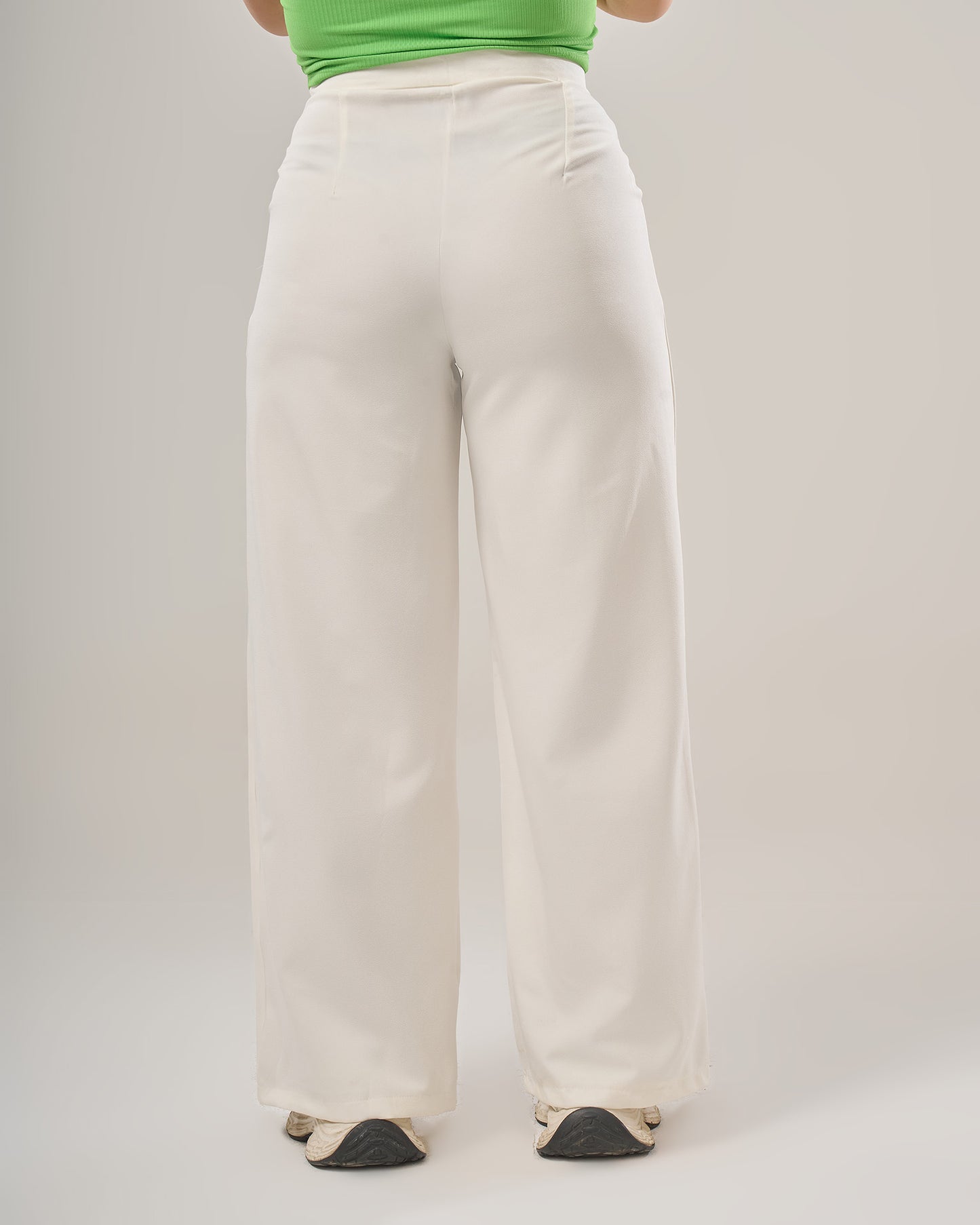 Irregular waist wide leg pants