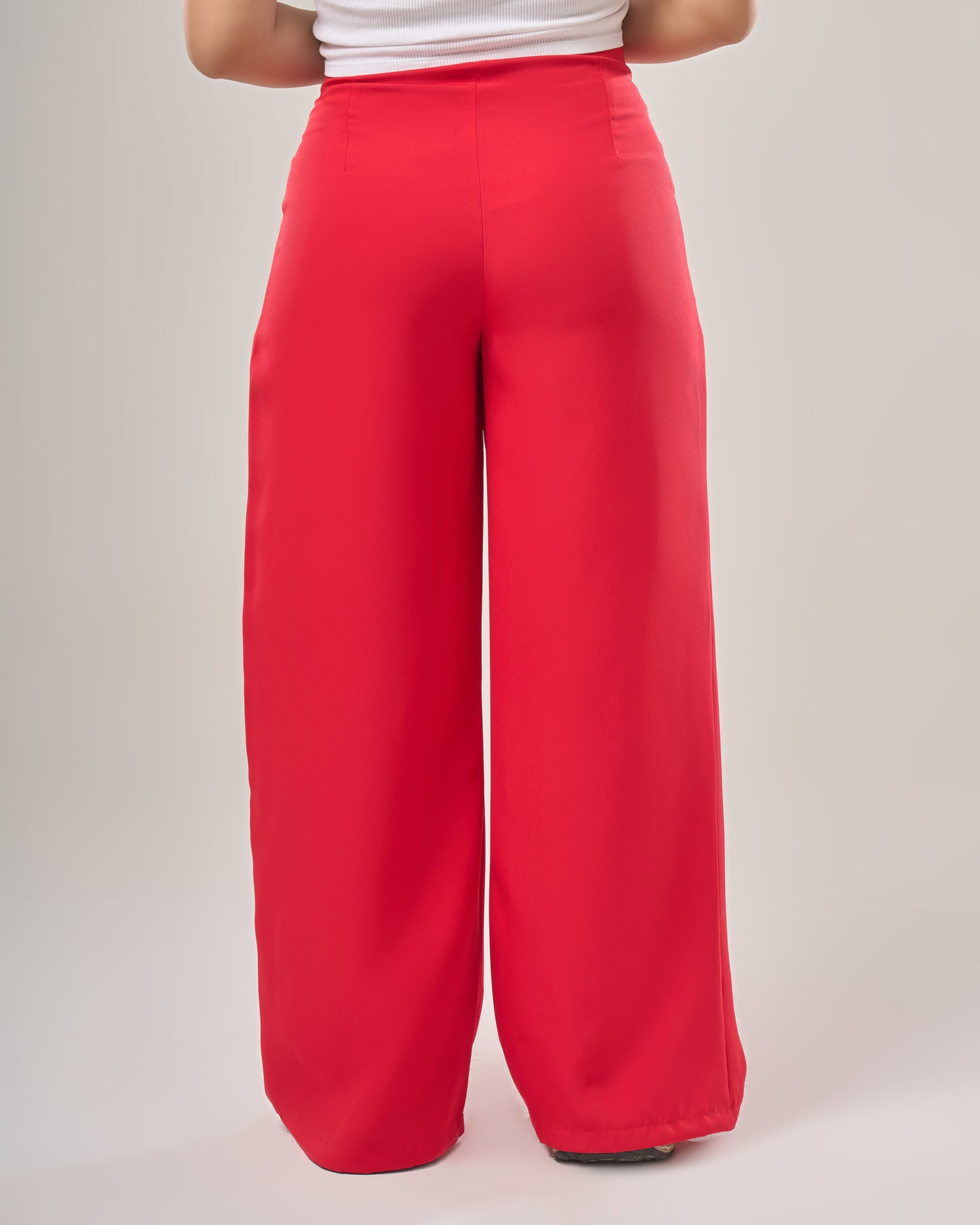 Irregular waist wide leg pants