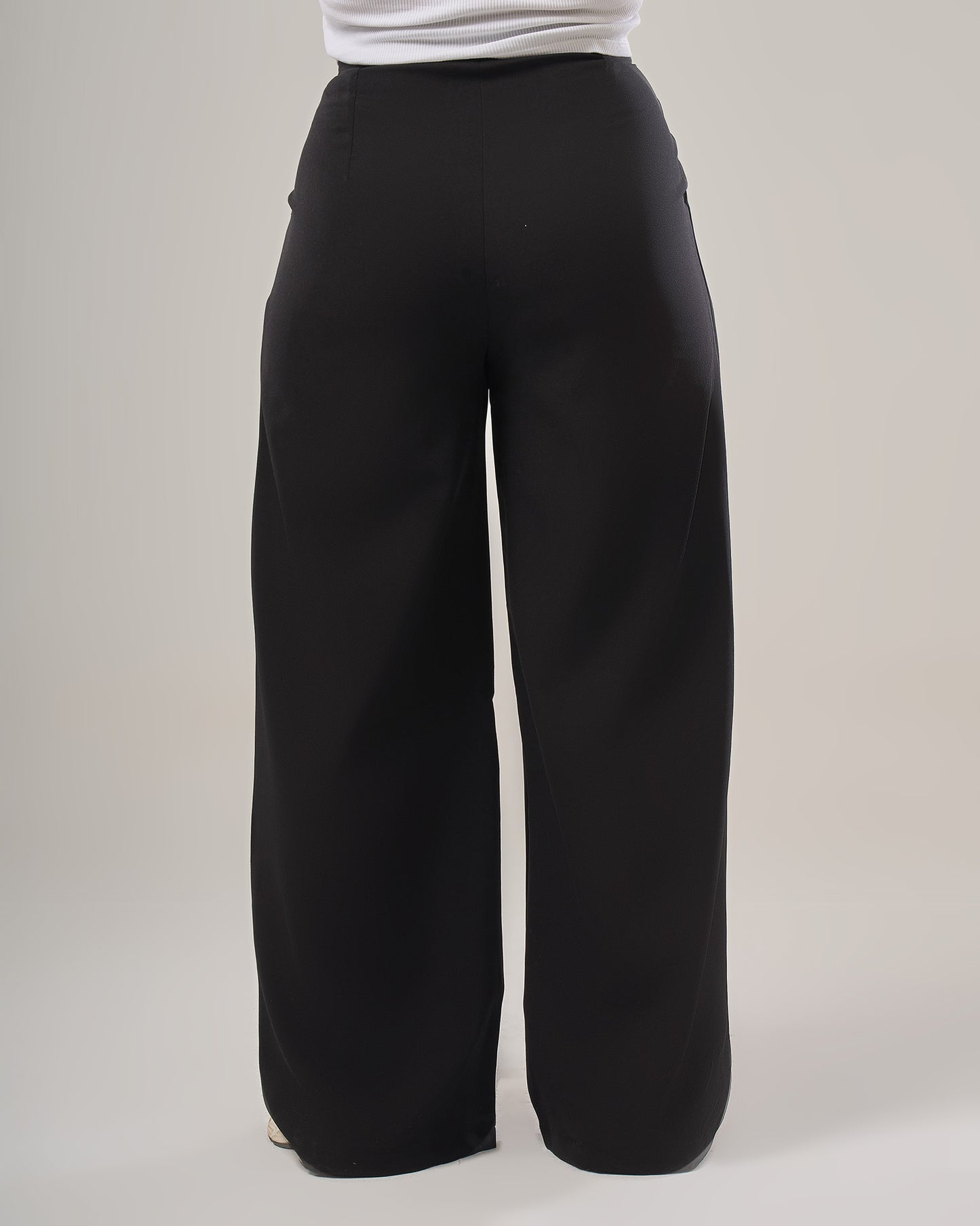 Irregular waist wide leg pants