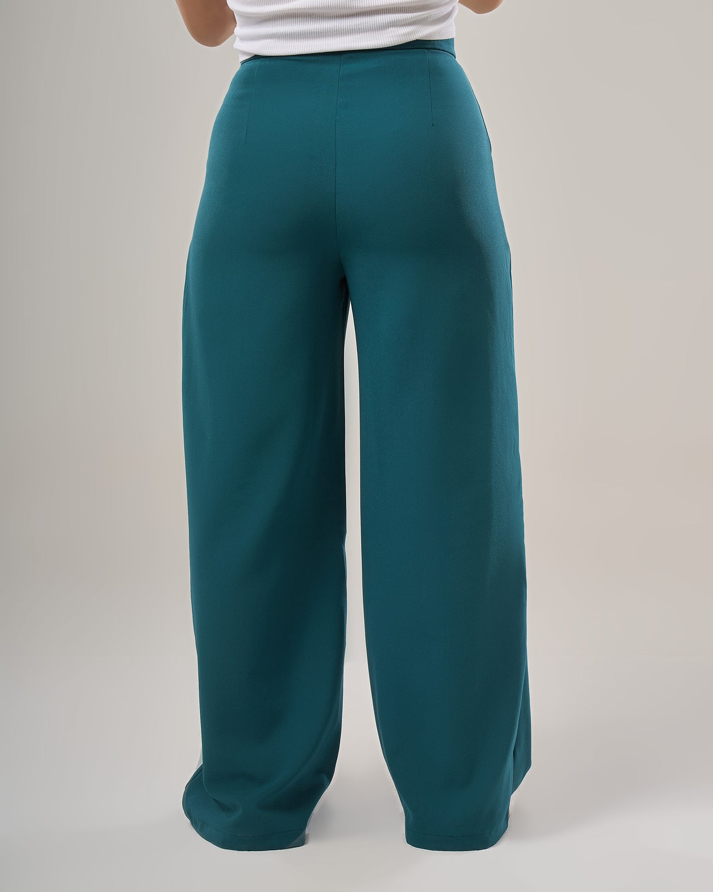 Irregular waist wide leg pants