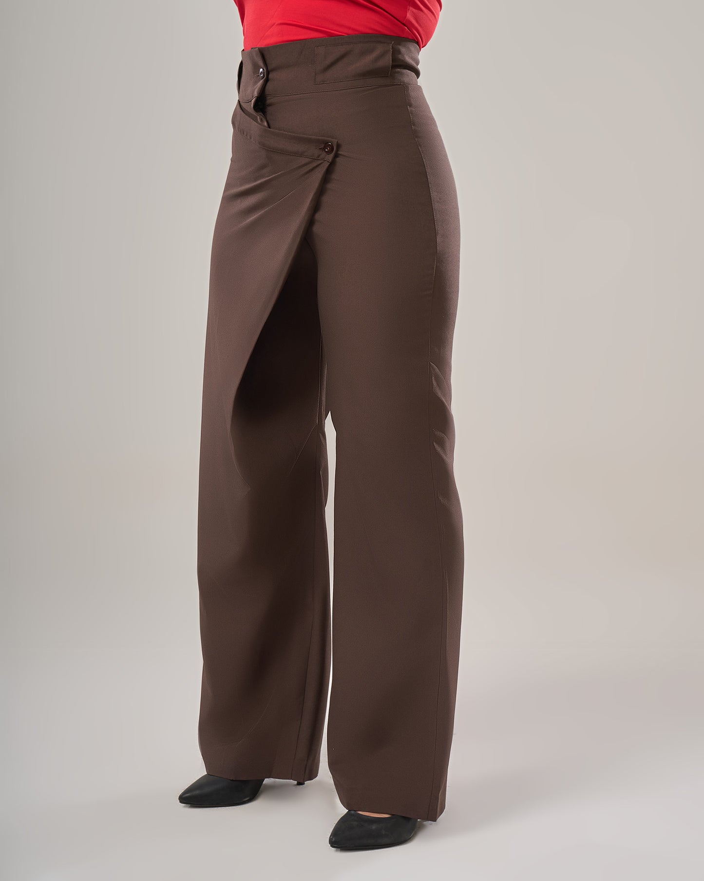 High-waisted wide leg pants