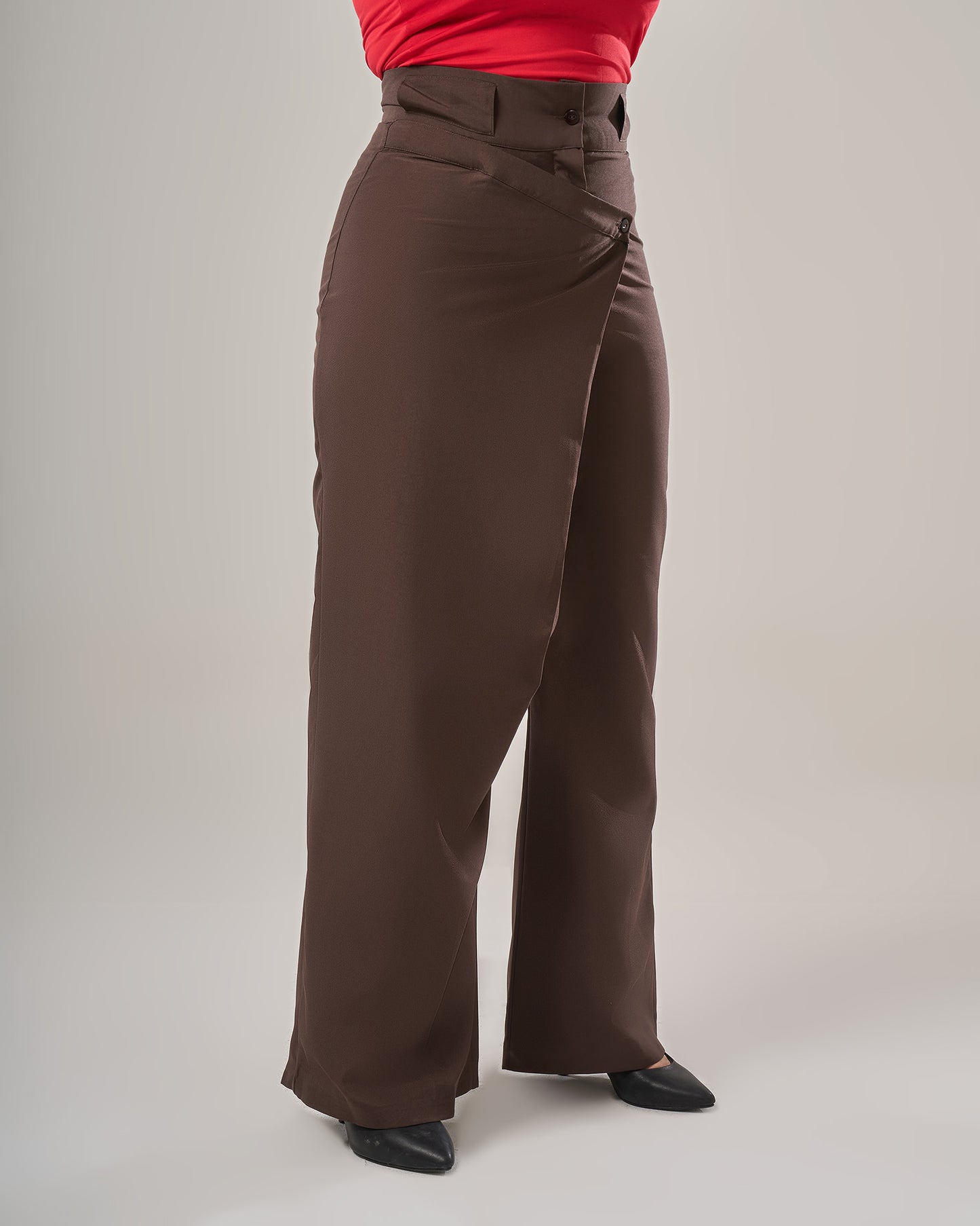 High-waisted wide leg pants