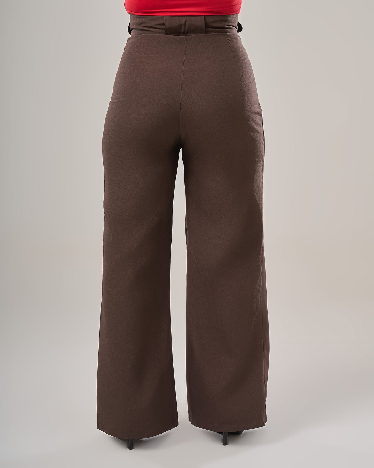 High-waisted wide leg pants
