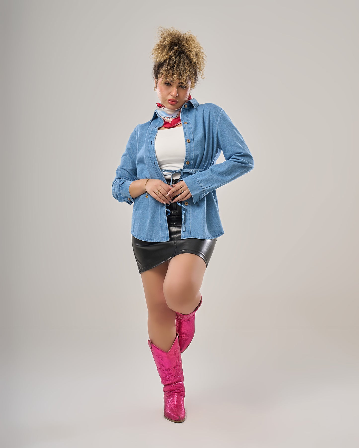 Denim Blouse long sleeves