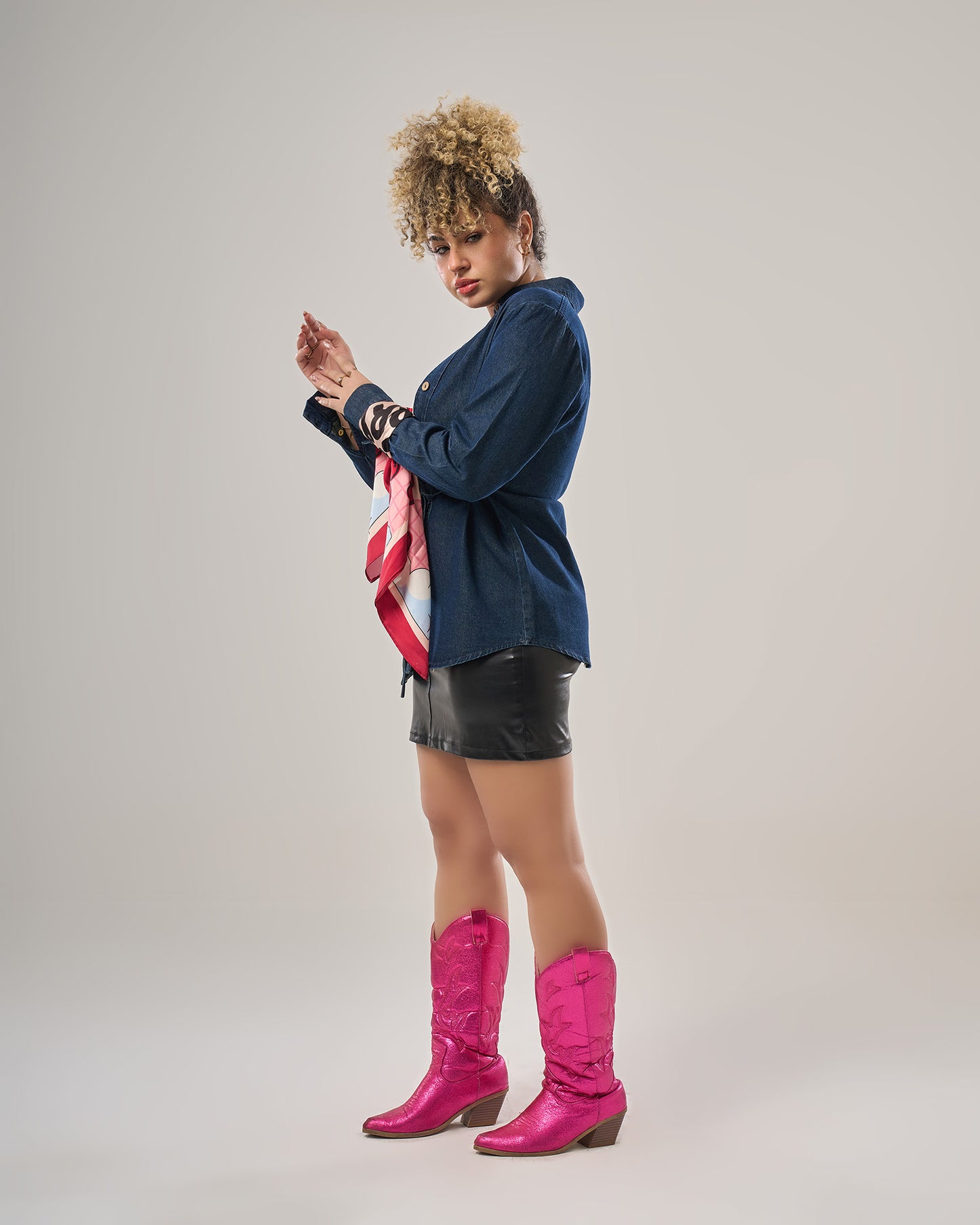 Denim Blouse long sleeves